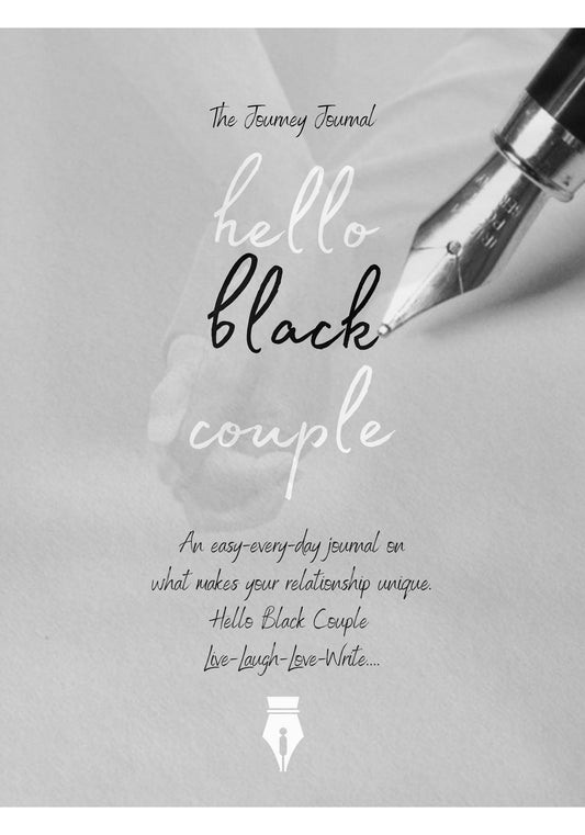 Hello Black Couple journal cover